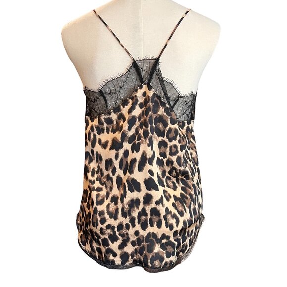 Storia NWT Camisole S Womens Animal Print Lace Trim Lightweight‎ Top Size Small - Picture 2 of 10